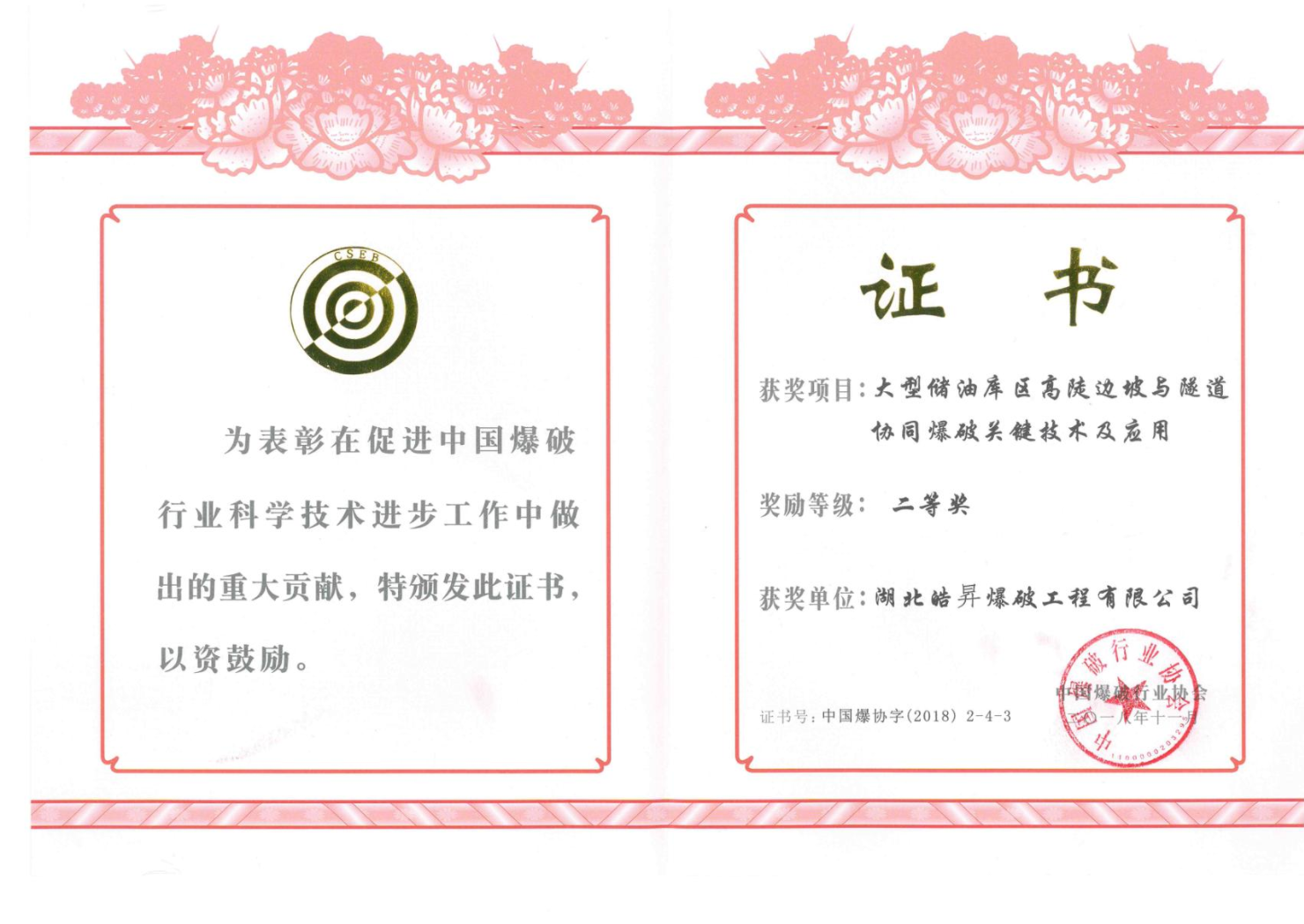 科学技术进步奖单位二等奖